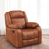 Jack Upholstered 1 Seater Recliner In Leatherette - Oak Inside