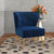 Jackson Luxury Accent Chair In Suede - Oak Inside