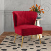 Jackson Luxury Accent Chair In Suede - Oak Inside