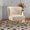 Jackson Luxury Accent Chair In Suede - Oak Inside