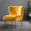 Jackson Luxury Accent Chair In Suede - Oak Inside