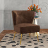 Jackson Luxury Accent Chair In Suede - Oak Inside