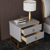 Jackson Premium Bedside Table In PU Polish - Oak Inside