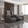 Jackson Premium Sofa Set in Suede - Oak Inside