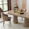 Jacky Premium Dinning Table Set In PU Polish - Oak Inside