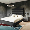 Jayco Luxury Upholstered Bed in Suede - Oak Inside