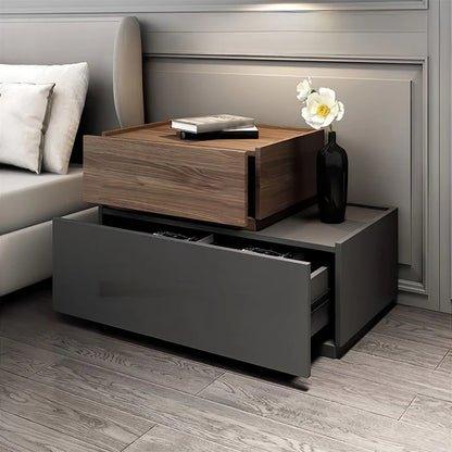 Jessica Bedside Table In Laminate - Oak Inside