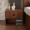 Jessica Bedside Table In Veneer Polish - Oak Inside