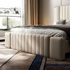 Jumanji Premium Upholstered Bed in Leatherette - Oak Inside