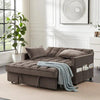 Kelvin Sofa Cum Bed In Suede - Oak Inside