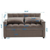 Kelvin Sofa Cum Bed In Suede - Oak Inside