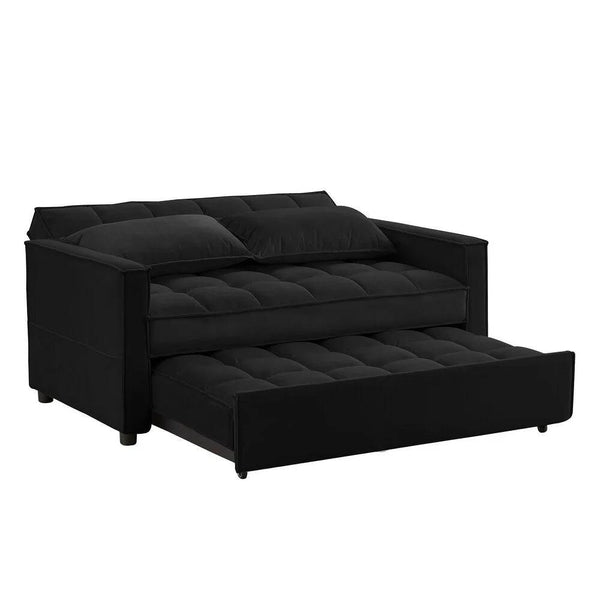 Kelvin Sofa Cum Bed In Suede - Oak Inside