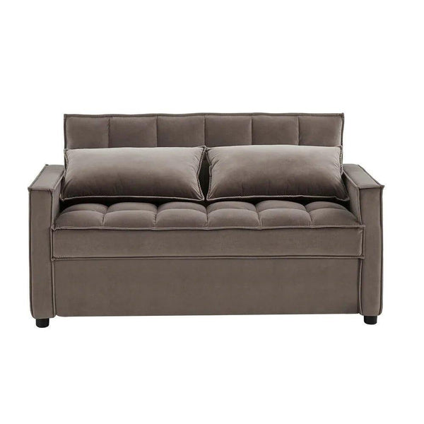 Kelvin Sofa Cum Bed In Suede - Oak Inside