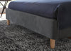 Knox Luxury Upholstered Bed Without Storage in Suede - Oak Inside