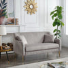 Lexis Luxury Mid - Century Sofa In Suede - Oak Inside