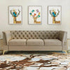 Loft Luxury Chesterfield Sofa Set in Suede - Oak Inside