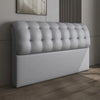 London Luxury Upholstered Bed Without Storage In Leatherette - Oak Inside