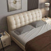 London Luxury Upholstered Bed Without Storage In Leatherette - Oak Inside