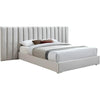 Longline Premium Upholstered Bed In Suede - Oak Inside