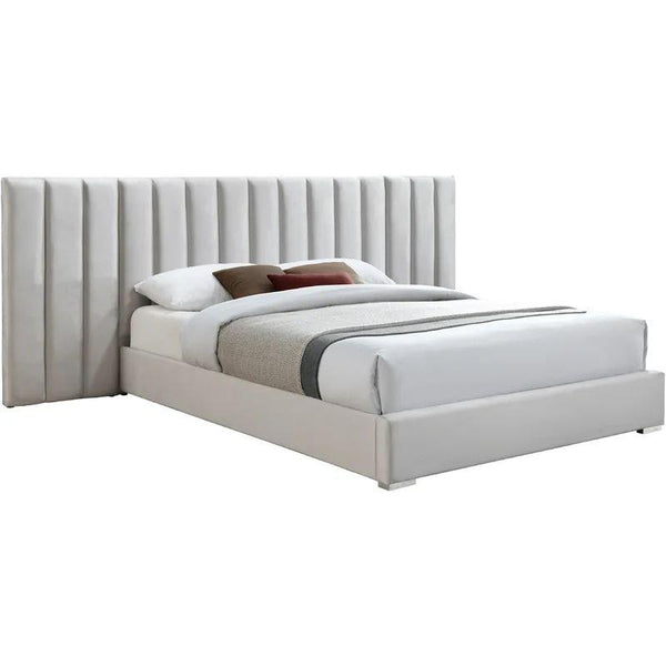 Longline Premium Upholstered Bed In Suede - Oak Inside