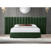 Longline Premium Upholstered Bed In Suede - Oak Inside