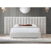 Longline Premium Upholstered Bed In Suede - Oak Inside