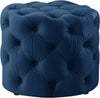 Umrao Round Ottoman In Suede