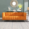 Macroline Luxury Sofa Set in Suede - Oak Inside