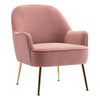 Mahi Luxury Accent Chair In Suede - Oak Inside