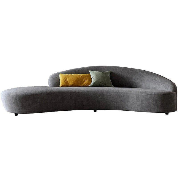 Mario Luxury Sofa Set in Suede - Oak Inside