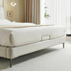 Masco Premium Upholstered Bed Without Storage In Leatherette - Oak Inside