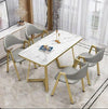 Maxima Luxury Dinning Table Set In Stainless Steel 304 - Oak Inside