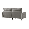 Mexico Luxury Sofa Set in Suede - Oak Inside