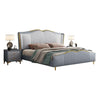 Monaco Premium Upholstered Bed in Suede - Oak Inside