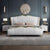 Monaco Premium Upholstered Bed in Suede - Oak Inside