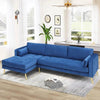 Monet Luxury Sectional Sofa in Suede - Oak Inside