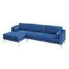 Monet Luxury Sectional Sofa in Suede - Oak Inside