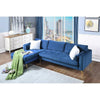 Monet Luxury Sectional Sofa in Suede - Oak Inside