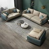 Mono Luxury Sofa Set In Leatherette - Oak Inside