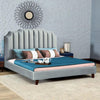 Mono Luxury Upholstered Bed Without Storage In Suede - Oak Inside