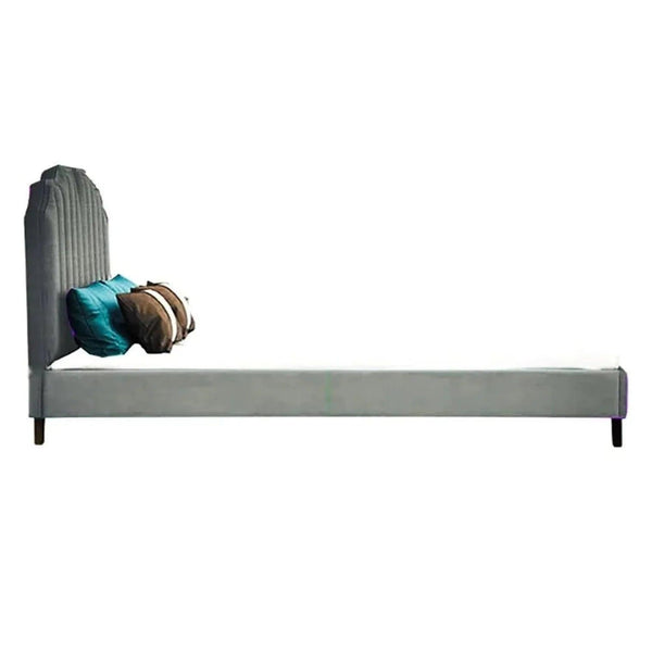 Mono Luxury Upholstered Bed Without Storage In Suede - Oak Inside