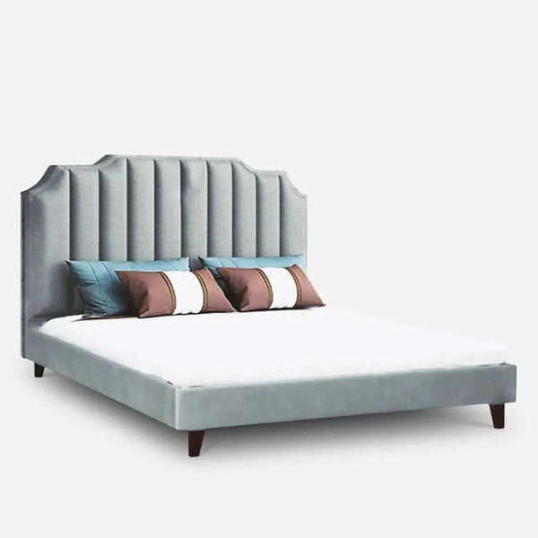 Mono Luxury Upholstered Bed Without Storage In Suede - Oak Inside