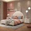 Naughty Bunny Luxury Upholstered Bed in Suede - Oak Inside