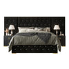 Nexon Luxury Upholstered Bed With Side Tables in Suede - Oak Inside