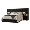 Nexon Luxury Upholstered Bed With Side Tables in Suede - Oak Inside