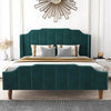 Nextra Luxury Upholstered Bed Without Storage In Suede - Oak Inside