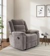 Nikom Upholstered 1 Seater Recliner In Suede - Oak Inside