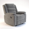 Nikom Upholstered 1 Seater Recliner In Suede - Oak Inside