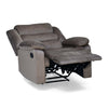 Nikom Upholstered 1 Seater Recliner In Suede - Oak Inside