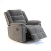 Nikom Upholstered 1 Seater Recliner In Suede - Oak Inside